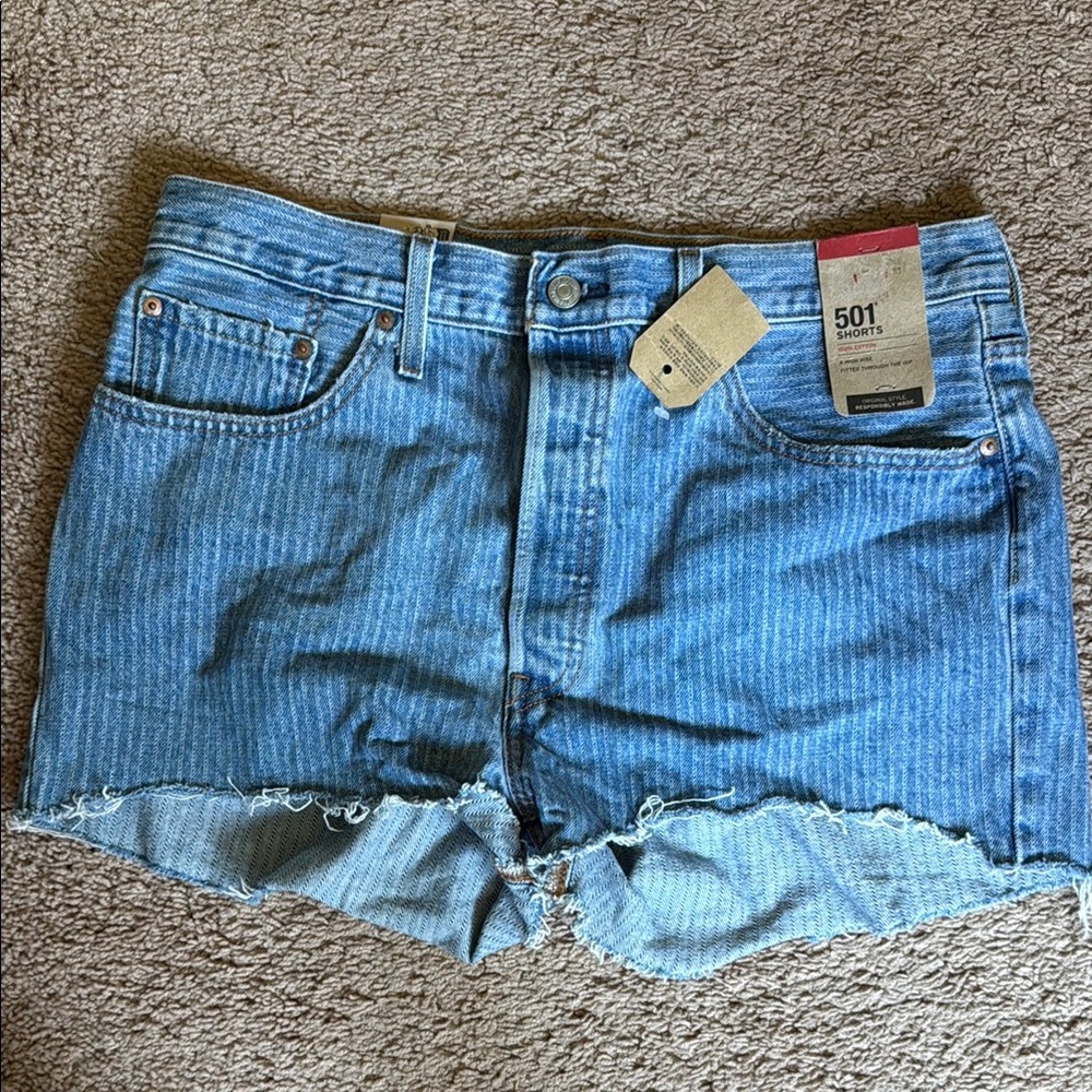 Levi's Blue Jean Shorts Distressed Cut-Offs